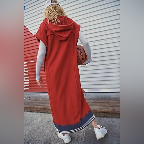 Free People | FP Movement Match Up Maxi Hoodie Sweatshirt Dress XS - Picture 2 of 9